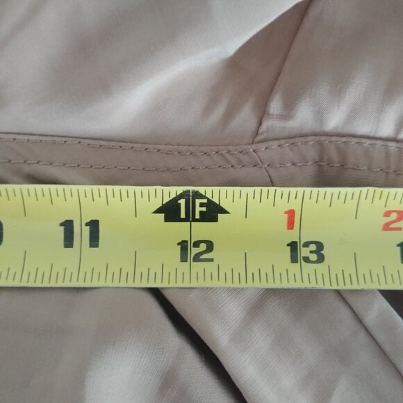 Light tan caramel brown XL cropped lightweight flowy wide leg ankle pants - Picture 11 of 13